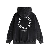 Purple Brand Distressed Hoodie Fashion Old Loose Hooded Sweater