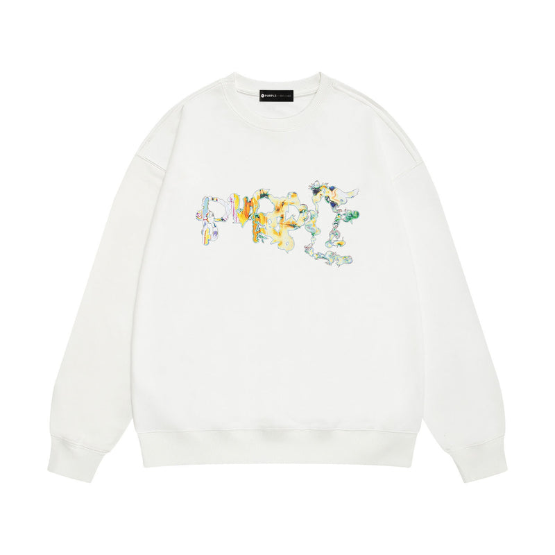Purple Brand Sweatshirt Loose Crew Neck Sweater