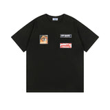 Off White T Shirts OW Eyes Letter Pattern Crew Neck Pullover Short Sleeves
