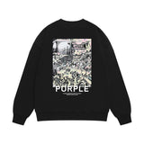 Purple Brand Sweatshirt Loose Crew Neck Sweater