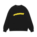 Purple Brand Sweatshirt Loose Crew Neck Sweater