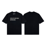 ERD T Shirts Short Sleeve Logo Cartoon Print Loose
