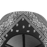 Trendy flat brimmed hat cashew pattern