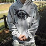 Men Vintage T-Shirts vintage American hooded sweater washing water old loose casual