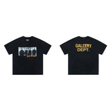 Gallery Dept T Shitrs Vintage Print Short Sleeves Men and Women Tee