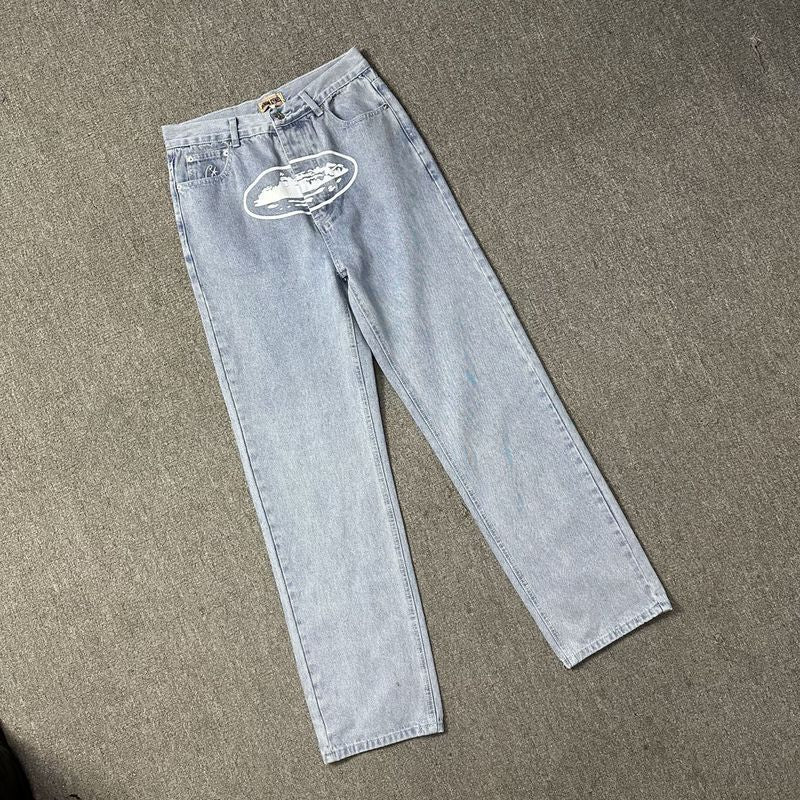 Corteiz Pants Loose Jeans Street Retro Straight