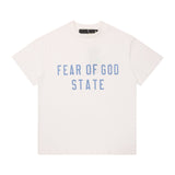 Fog Essentials T Shirts Spring/Summer FOG Double Line Letter Print Crew Neck Short Sleeves