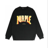 Purple Brand Long Sleeve T-Shirt Fashion Loose Long Sleeve Top