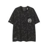 CHH Chrome Heart T Shirts Sanskrit logo embroidery fashion versatile loose T-shirt