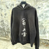 Mens Vintage T-Shirts SAINT Pray of angel Casual hooded sweater