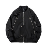 Mens Vintage Jackets Flight Suit Printed Logo Jacket