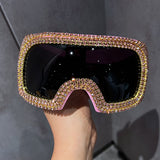 Trendy punk glasses square all-in-one goggles