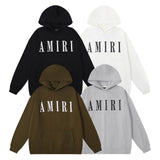 Amiri Hoodie AMI Letter logo print hooded sweater for men and women