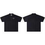 Gallery Dept T-Shirt Alphabet Slogan Lapel Short Sleeve Polo Shirt