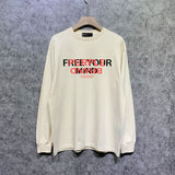 Purple Brand Long Sleeve T-Shirt Fashion Loose Long Sleeve Top