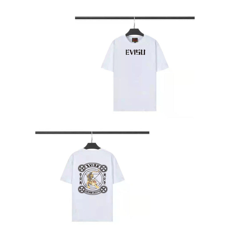 Evisu T Shirts Loose and Versatile Unisex T Shirts