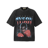 Men Vintage T-Shirts Saint "Mike Tyson" Boxing Champion Washed Distressed T-Shirts