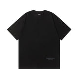 Fog Essentials T Shirts Spring/Summer FOG Reflective Letter Crew Neck Short Sleeves
