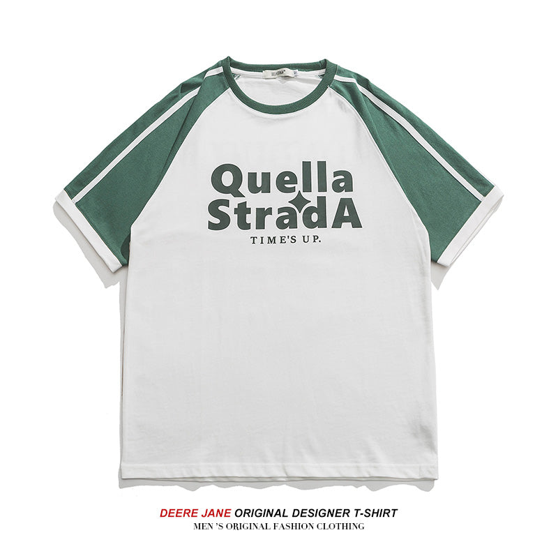 Men's T-Shirts Summer Short-Sleeved T-shirt Men's and Women's Loose Casual Cotton