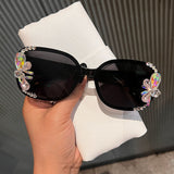 Trendy punk glasses uv protection