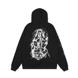 Hellstar Hoodie Lightning Wings Printing Skull