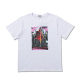 C.e t shirts character covering face front and back printing round neck pullover short sleeves