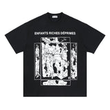 ERD T Shirts Spring and Summer High Street Retro Short Sleeve T-shirt