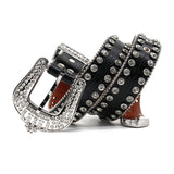 Hip-hop punk rhinestone belt crown belt