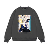 Purple Brand Sweatshirt Loose Crew Neck Sweater