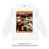 Nba Long Sleeve Shirt Washed Old Long Sleeve T-shirt Loose Heavy