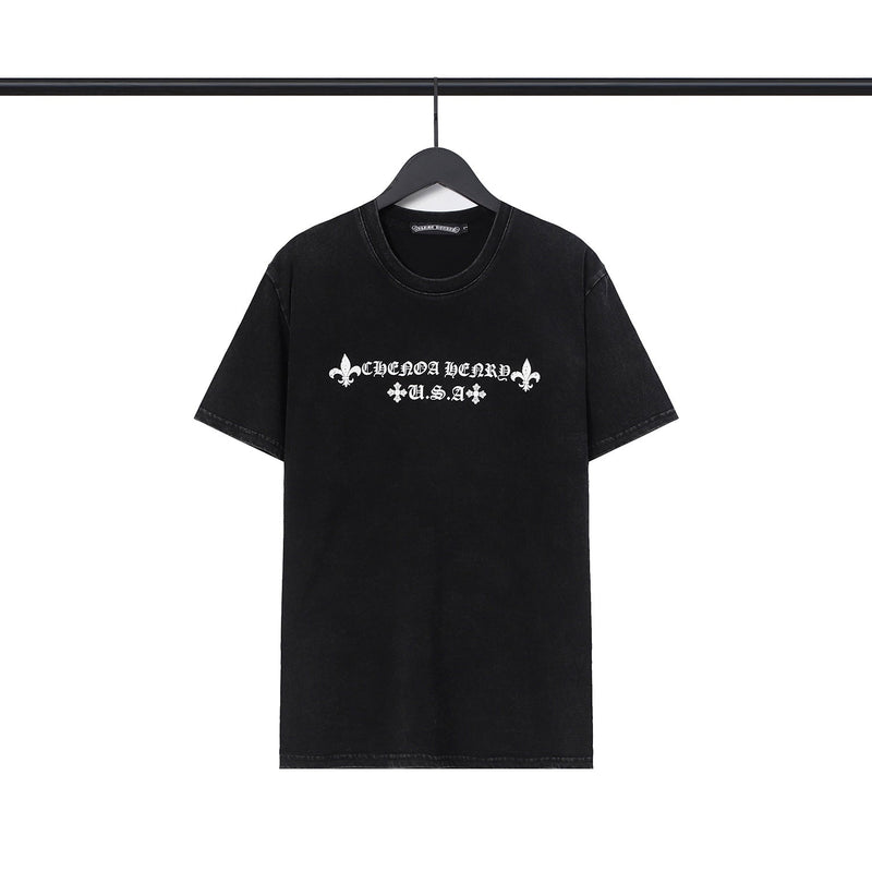 CHH Chrome Heart T Shirts Sanskrit Horseshoe Pattern Short Sleeve T-Shirt
