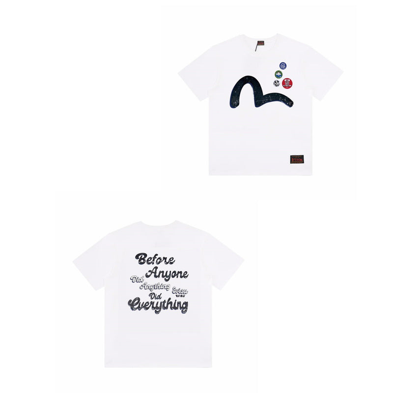 Evisu T Shirts Casual Versatile Unisex T Shirts