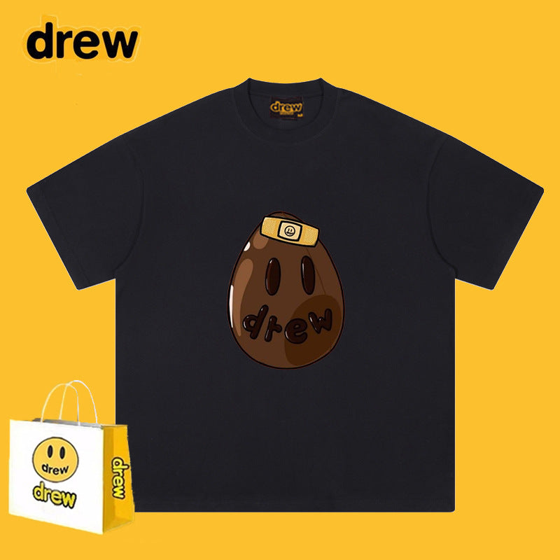 Drew T Shirts Cotton Heavy Short Sleeve Smiley Face