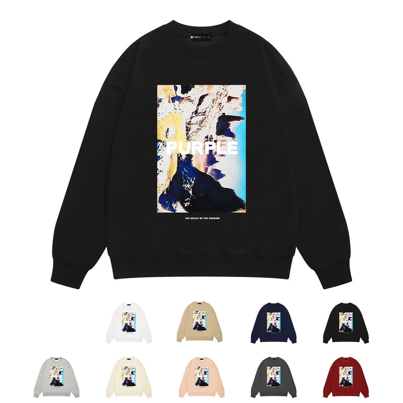 Purple Brand Sweatshirt Loose Crew Neck Sweater