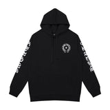CHH Chrome Heart Hoodie Crowe Horseshoe Burning Cross Print Long Sleeve Sweater