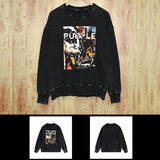 Purple Brand Distressed Sweatshirt Retro Vintage Crew Neck Sweater