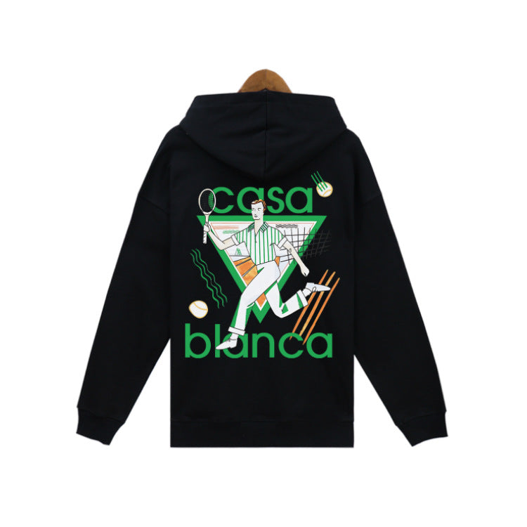 Casablanca Hoodie autumn/winter print hooded sweater for men and women