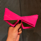 Trendy punk glasses chain retro cat eye