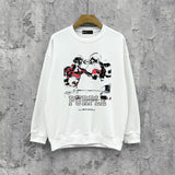 Purple Brand Sweatshirt Loose Crew Neck Boxing Pattern Sweater