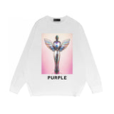 Purple Brand Long Sleeve T-Shirt Fashion Loose Long Sleeve Top