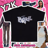 Vintage Y2g Shirts T-shirt Short Sleeve Printed Loose Style Women