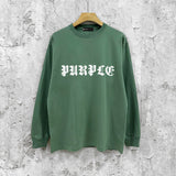 Purple Brand Long Sleeve T-Shirt Fashion Loose Long Sleeve Top