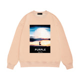 Purple Brand Sweatshirt Loose Crew Neck Sweater