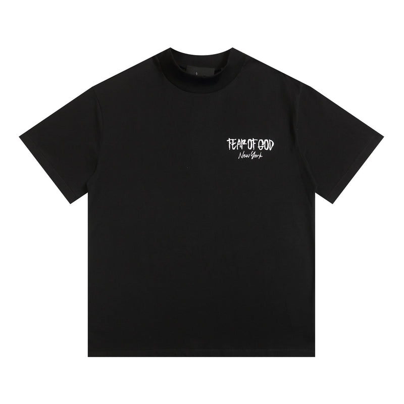 Fog Essentials T Shirts Letter Pattern Crew Neck Short Sleeves