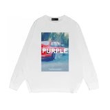 Purple Brand Long Sleeve T-Shirt Fashion Loose Long Sleeve Top