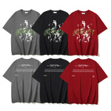 Off White T Shirts OW Vintage Oil Painting Portrait Crew Neck Pullover Short Sleeves