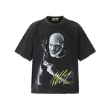 Men Vintage T-Shirts Saint "Mike Tyson" Boxing Champion Washed Distressed T-Shirts