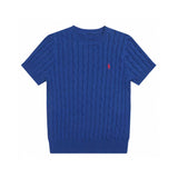 Ralph Lauren Knitted sweaters Ralph Lauren Knitted Short Sleeved Shirt RL Ralph Crew Neck Solid Color Pony Embroidery LOGO Knitted Short Sleeve
