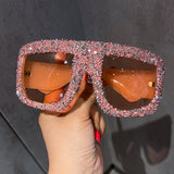 Trendy punk glasses large frame