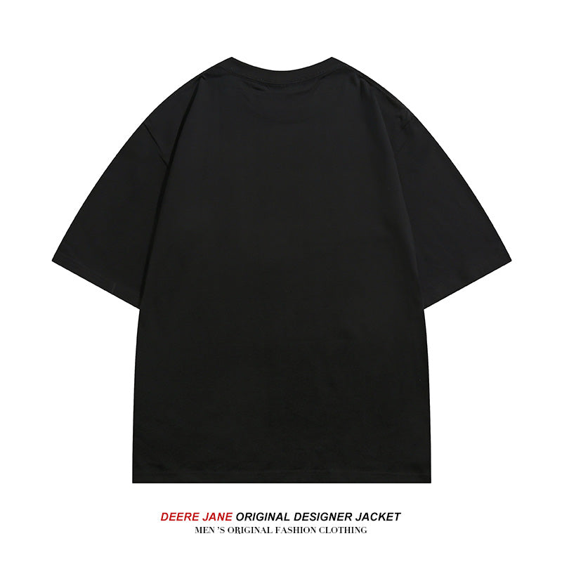 Men T-shirt Summer Cotton Short Sleeve T-shirt Men's Loose All-Match Casual
